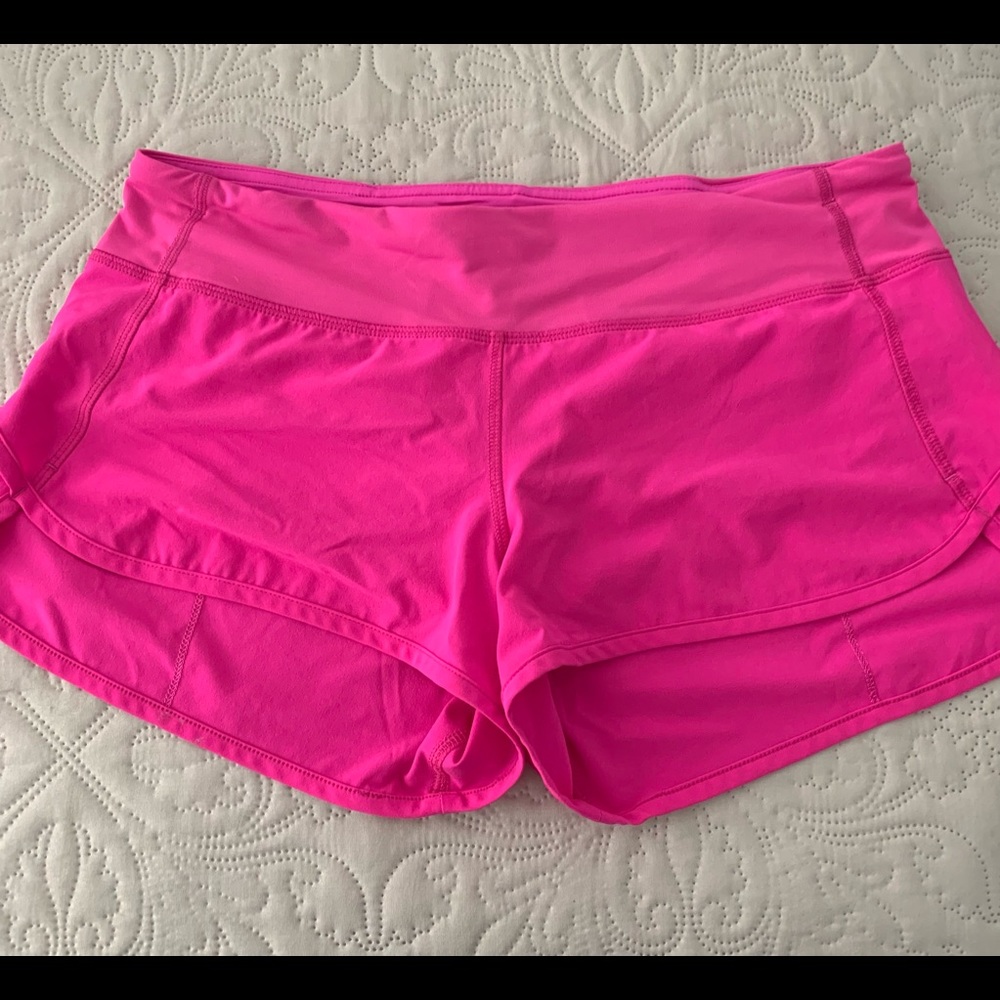 Lululemon hot pink speed shorts size 8
